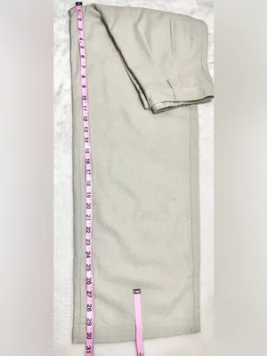 Risen Jeans Linen Blend Wide-Leg Pleated Trouser Pants Size Medium thumbnail 9