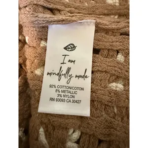 Nic zoe brown cream knit jacket cardigan nwt boho cottage dainty y2k bohemian xl thumbnail 9