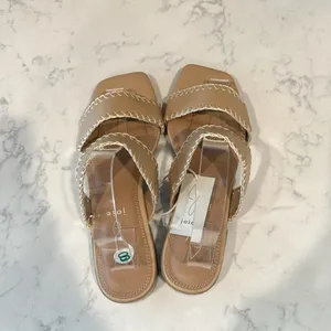 JOIE CHIARA SANDALS SLIP ON nude slight heel bohemian festival neutral size 8 thumbnail 6