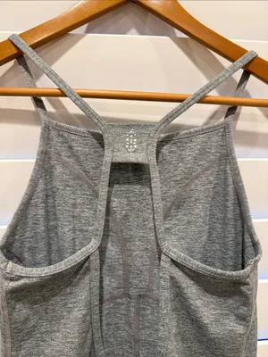 Free People Heather Gray Strappy Sleeveless Jumpsuit size m FP Movement thumbnail 2