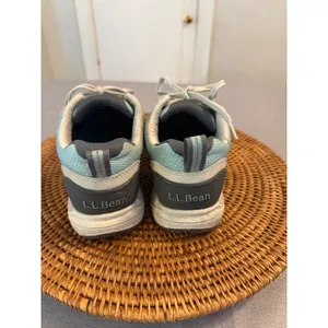 LL Bean Trail Model Waterproof Hiking Shoes Light Blue Grey Womens Low Top‎ thumbnail 3
