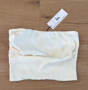 SNDYS Strapless Satin Top Roma Size XXS Ivory Cream thumbnail 1