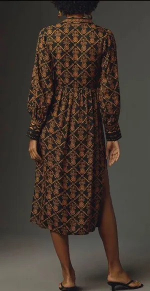 Farm Rio Printed V-Neck Tie Front Midi Dress, Size S thumbnail 4