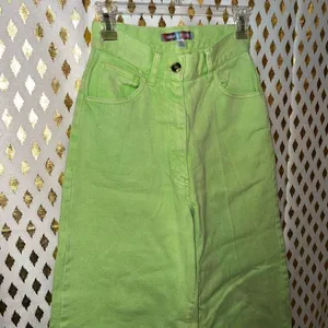 Urban outfitters lime pants wide leg baggy fit jeans size 24 thumbnail 4