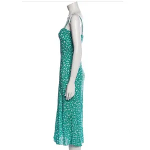 Realisation Par Silk Amelia Midi Slip Dress in Poison Ivy S thumbnail 3