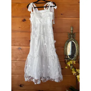 Lulus Divinely Adored White Embroidered Floral Midi Dress XS NWOT thumbnail 5