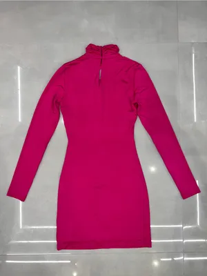 AMANDA UPRICHARD Beliza Mini Dress in Hot Pink thumbnail 5