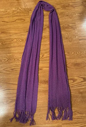 Purple fringe scarf thumbnail 1