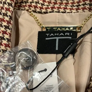 TAHARI NWT Peak Lapel neutral pattern blazer - 2 ($120) thumbnail 11