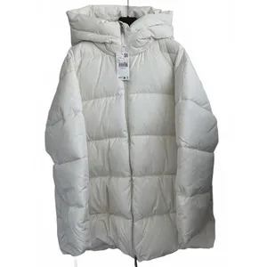 Mango Hood Quilted Coat Puffer Jacket Off White NWT 2XL thumbnail 4