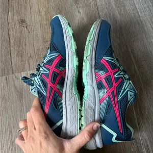 ASICS Sneakers Gel Venture 8 Hiking Running Trail Shoes Mint Blue Green Pink 6.5 thumbnail 9