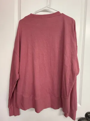 Nike Mauve Pink Relaxed Long Sleeve High Low Top Women’s Medium thumbnail 6