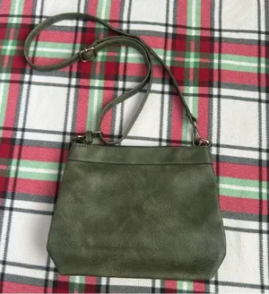 Malibu Skye Olive Green Vegan Leather Crossbody Bag thumbnail 2