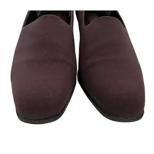 Vintage Naturalizer Jeannie Pumps Women 7.5 M Burgundy Fabric 2" Block Heel thumbnail 10