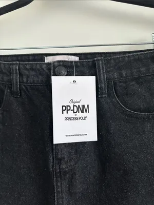 Princess Polly Nickei Denim Mini Skirt Black thumbnail 4