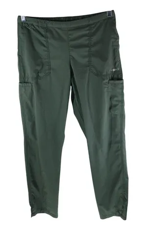 Carhartt Liberty C52106 Women's Flat Front Straight Leg Scrub Pant Olive Green M thumbnail 1