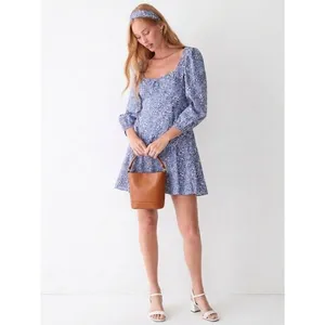 New J. Crew x Liberty Sweetheart Long Sleeve Mini Dress Bourton Bloom Size 00 thumbnail 8
