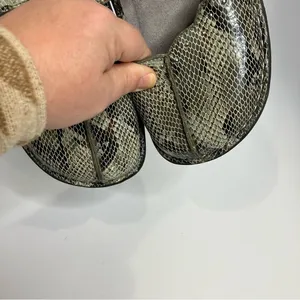 Alegria‎ snake skin print mary Jane mules gray cream size 39 thumbnail 5