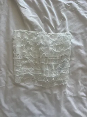 Edikted Julianna Sheer Ruffle Tube Top thumbnail 4