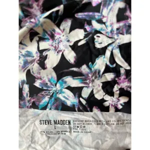 Steve Madden Bralette Bra Women L Large Black Floral Wireless Opaque Casual thumbnail 2