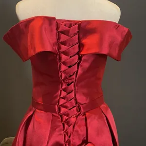 Women’s Off the Shoulder Short Red Prom Party Homecoming Dress CorsetBack Size 6 thumbnail 5