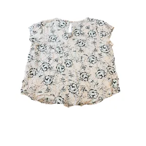 NWT Soirée Women‎ Blouse Short Sleeve Pale Pink Floral Crew Neck Size 1X thumbnail 3