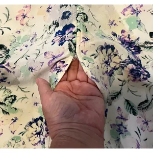 $320 Helena Quinn M Maxi Dress Mariella Slit Long Ivory Halter Floral Sundress thumbnail 8