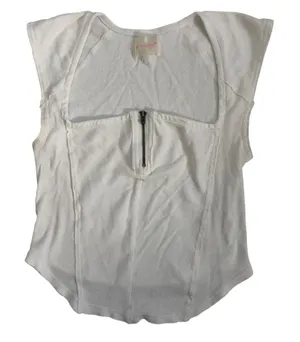 FP Movement white ribbed activewear top size XS thumbnail 1