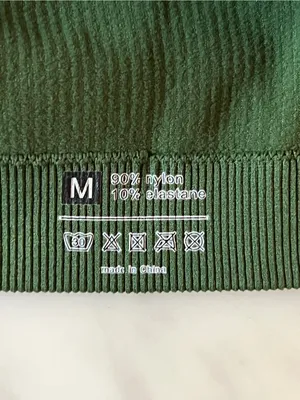 Source Unknown Olive Green Ribbed Seamless Activewear Set Sports Bra Leggings Yoga Gym M thumbnail 5