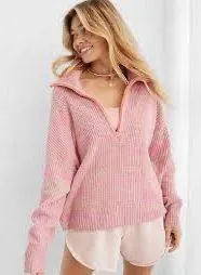 Aerie Quarter-Zip Sweater thumbnail 2