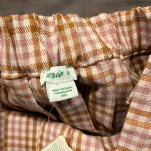 New Aerie Pleated Mini Skirt Pink‎ Brown Gingham Plaid Size XS $49.95 Preppy thumbnail 4