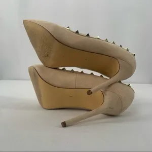 Lulus‎ Vydia Suede Studded Pumps in Nude Size 8 thumbnail 8