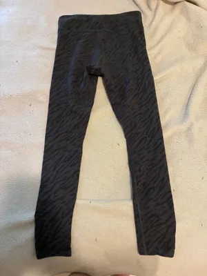 Pact Womens Black Organic Cotton Go-To Leggings Tonal Zebra Sz S thumbnail 4