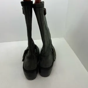 Fiorentini + Baker Mike moto Boot green pull on adjusable buckles sz 36.5 US 6.5 thumbnail 8