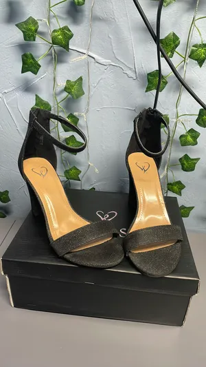 Windsor Sparkly Black Heels thumbnail 3