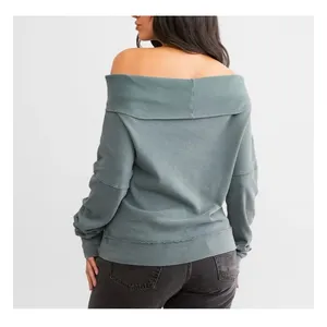 Free People We The Free Not The Same Tee Medium NWT Long Sleeve Off Shoulder thumbnail 13
