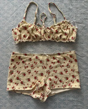 Dippin' Daisy's Bikini Set with shorts Tan Size M thumbnail 3