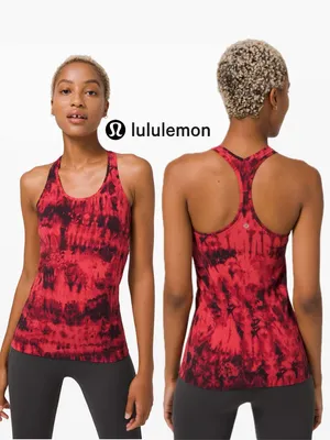 LULULEMON Cool Racerback II Nulu *Game Day in Game Day Red Black Multi Sz. 4 thumbnail 2
