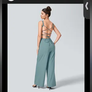 Halara Breezeful Lace Up Pocket Quick Dry Casual Jumpsuit nwot active spring $70 thumbnail 2