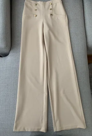 Forever 21 beige high waisted trousers thumbnail 1