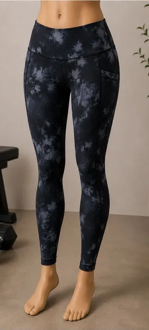 AS Revival Pocket Leggings Black Tie Dye Size Small NWOT thumbnail 1