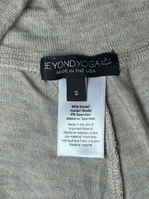 Beyond Yoga Lounge Around Cream Knit Midi Jogger Pants Drawstring Women’s Small thumbnail 8