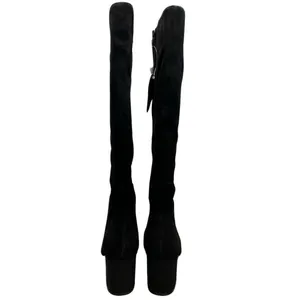 NWT INC Black Suede Knee High Boots Size 9 thumbnail 6