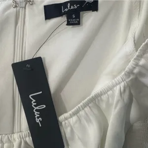 Lulus‎ Cue the Flirting White Puff Sleeve Cutout Maxi Dress Small NWT thumbnail 7