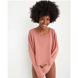 Aerie Weekend Pretty Twist Back‎ Raw Hem Sweatshirt Small thumbnail 3
