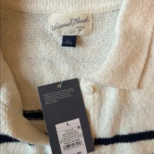 Universal Threads Mini Sweater Dress - Cream Striped L thumbnail 4