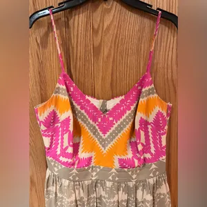 Trina Turk Gypsum Cut-Out Stretch Silk Lined Mini‎ Dress in Cactus Flower Size 6 thumbnail 7
