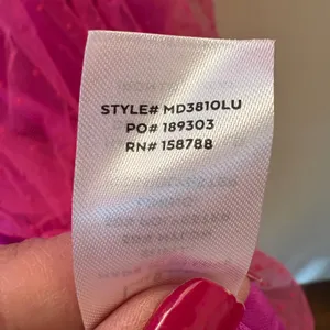 Lulus Dramatic Poise Magenta Pink Dot Tulle Puff Sleeve Tiered Mini Dress Size L thumbnail 8