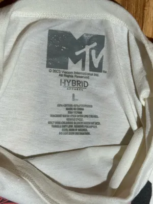 Pink/red MTV with floral Graphic White T-Shirt thumbnail 3