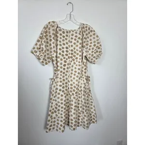 Loft Polka Dot Midi Dress Cotton Preppy Coastal Teacher Office Tea Party Size 10 thumbnail 8